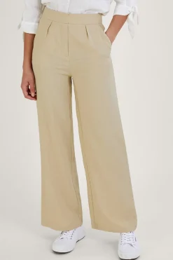 'Jenny' Shorter Length Trousers in Linen Blend