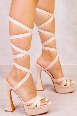 'Jocelyn' Suede Flared Block High Heels