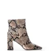 'Kamina' Snake Print Heeled Boots