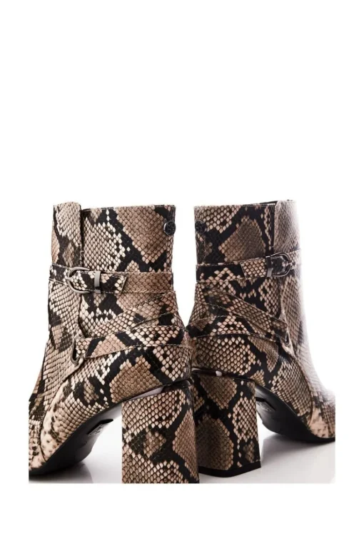 'Kamina' Snake Print Heeled Boots