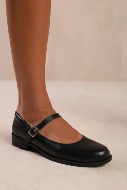 'Kingston' Low Heel Loafer With Strap And Buckle Detail