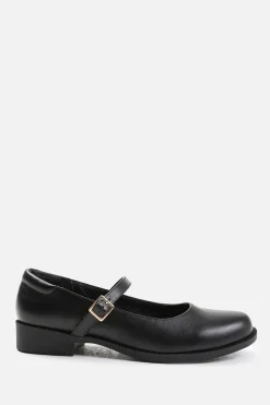 'Kingston' Low Heel Loafer With Strap And Buckle Detail