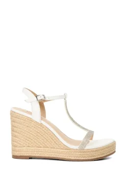 'Kitten' Leather Wedges