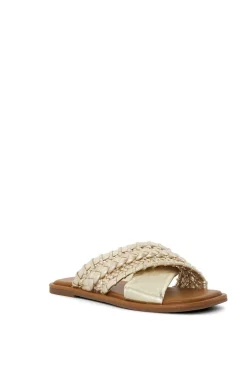 'Leaves' Leather Sandals