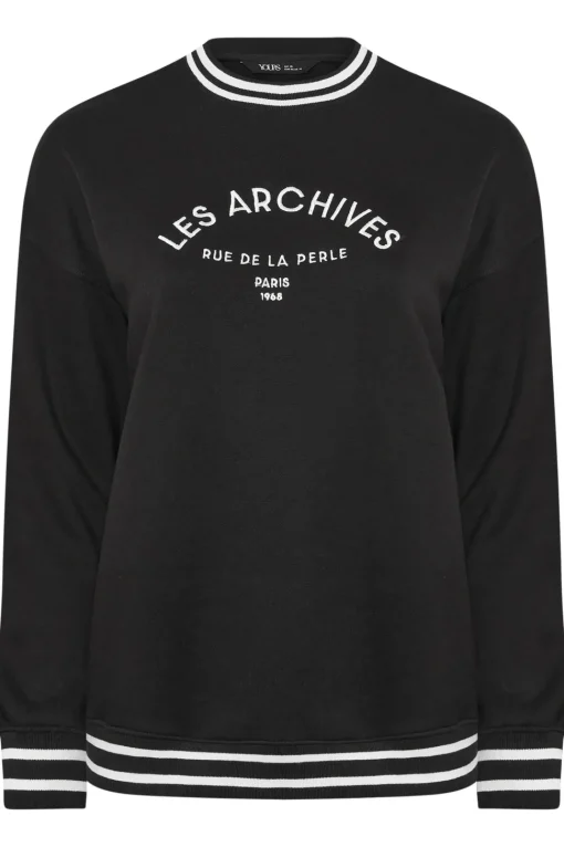 'Les Archives' Contrast Slogan Sweatshirt