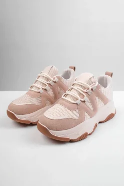 'Liberate' Chunky Sole Mesh Trainers With Suede Detail
