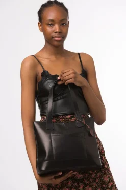 'Little Patience' Leather Tote Bag