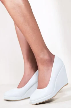 'Luisa' Platform Wedge Heel Court Shoes