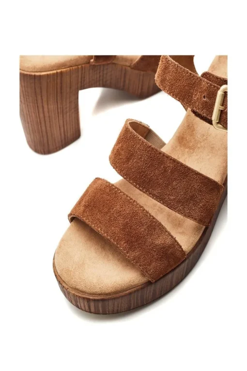 'Moniqua' Suede Heeled Sandals