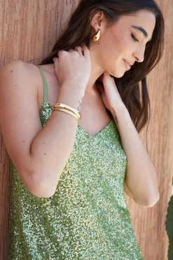 'Moulin' Sequin V Neck Cami Dress
