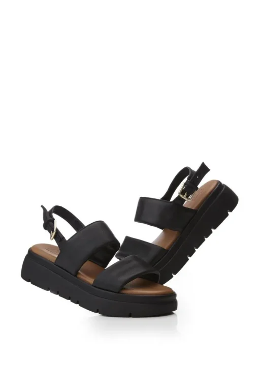 'Netty' Leather Flatforms