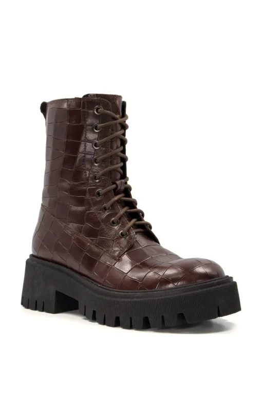 'Play' Leather Lace Up Boots