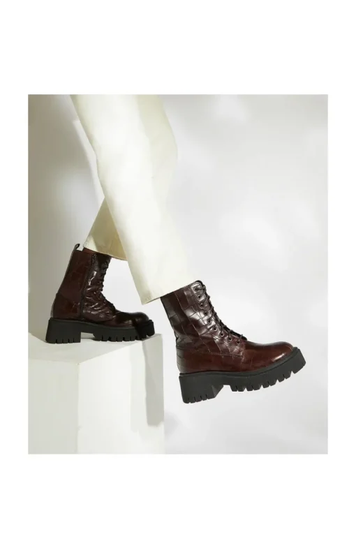 'Play' Leather Lace Up Boots