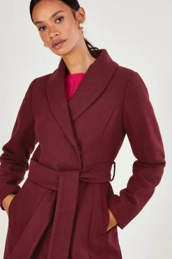 'Rufus' Fur Collar Belted Coat