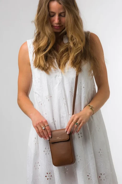 'Selena' Nappa Leather Cross Body Phone Bag
