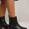 'Serna' Ankle Boot With Elastic Panel And Side Zip