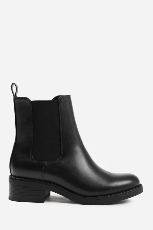 'Serna' Ankle Boot With Elastic Panel And Side Zip