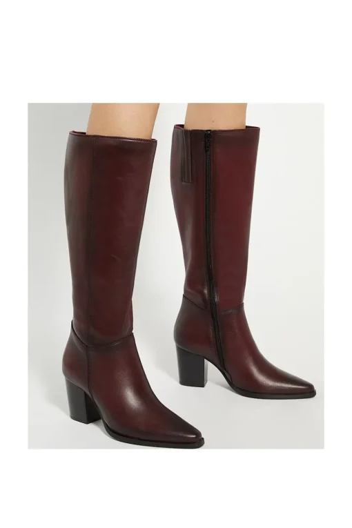 'Silahs' Leather Knee High Boots