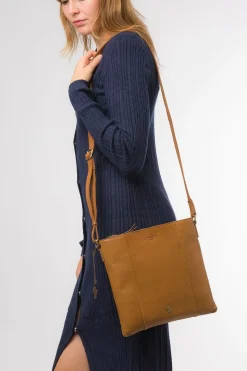 'Sol' Leather Cross Body Clutch Bag