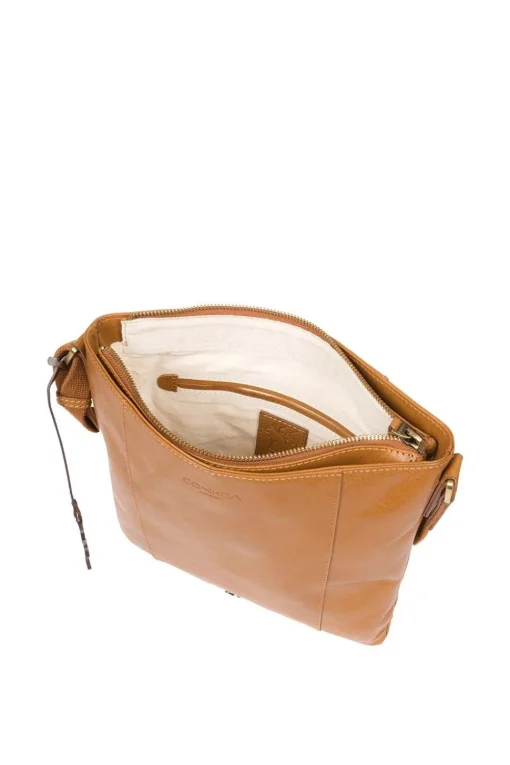 'Sol' Leather Cross Body Clutch Bag