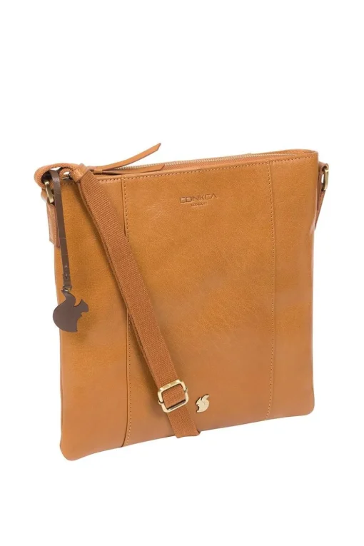 'Sol' Leather Cross Body Clutch Bag