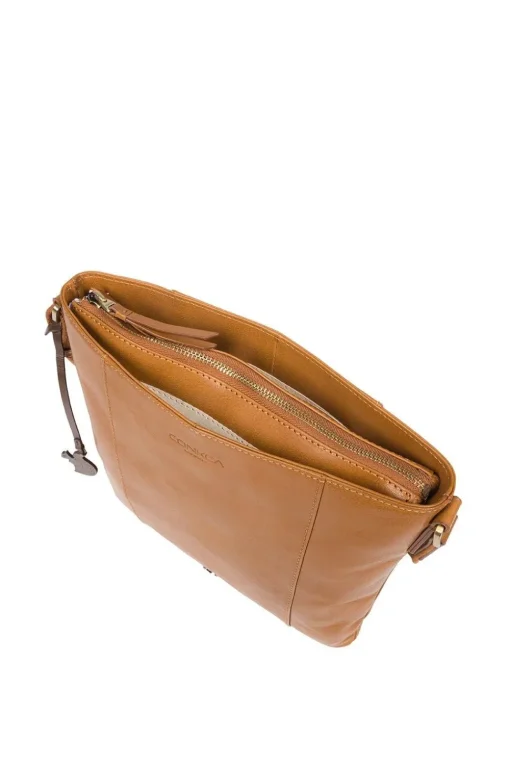 'Sol' Leather Cross Body Clutch Bag
