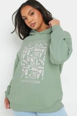 'Tropical' Abstract Print Hoodie