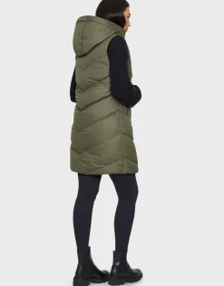 'Vamp' Long Line Padded Gilet