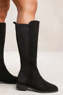 'Vanda' Knee High Boots With Side Zip