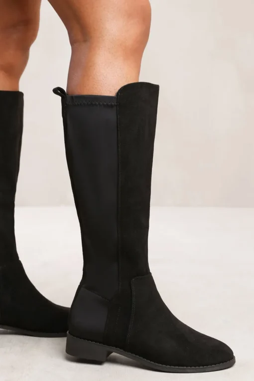 'Vanda' Knee High Boots With Side Zip