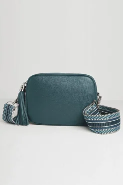'Verona' Crossbody Tassel Bag with Aztec Strap