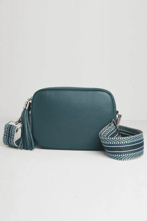 'Verona' Crossbody Tassel Bag with Aztec Strap