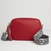 'Verona' Crossbody Tassel Bag With Snake Print Strap