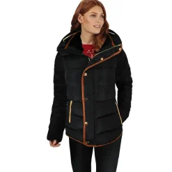 'Wrenly' Quilted Hooded Winter Coat With Full Sleeves