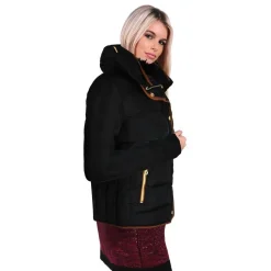 'Wrenly' Quilted Hooded Winter Coat With Full Sleeves