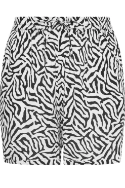 Zebra Print Crinkle Shorts