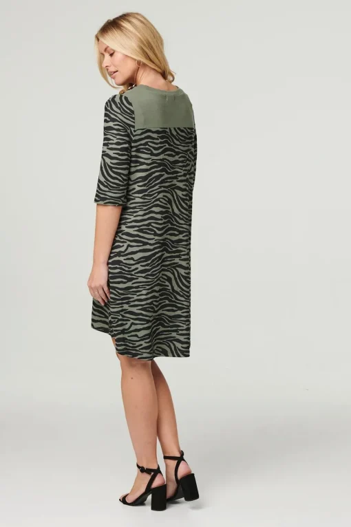 Zebra Print Short Skater Dress