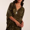 Zip Front Diamante Tunic Top