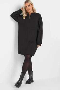 Zip Neck Jumper Dress