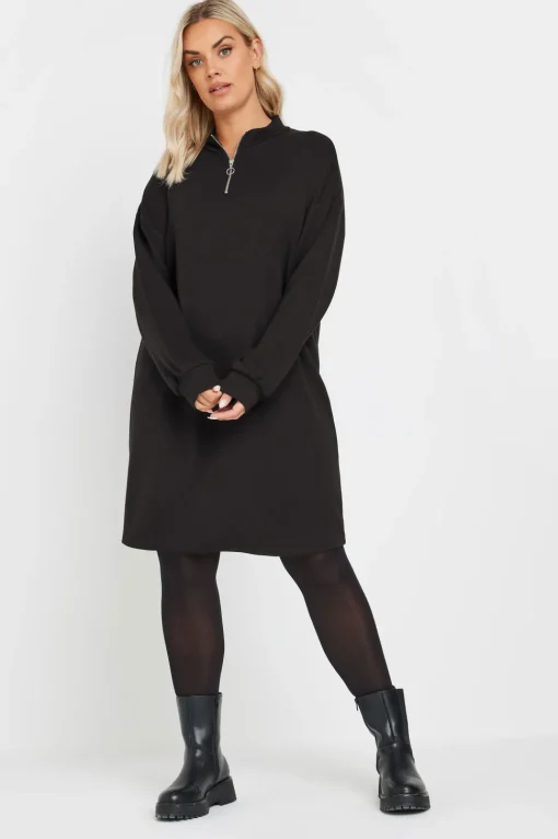 Zip Neck Jumper Dress
