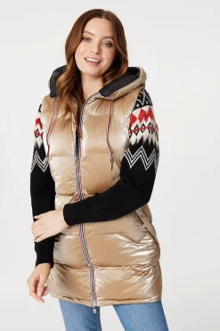 Zip Pocket Hooded Puffer Vest
