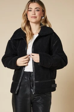 Zip Through Borg Jacket